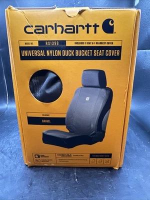 Carhartt RS1399 Black Rain Defender Universal Nylon Duck Bucket Seat Cover - Image 1 of 4