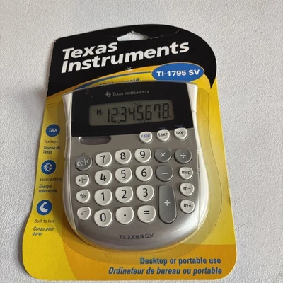 Texas Instruments TI-1795 SV Basic Mini Desktop or Portable Calculator NEW - Image 1 of 2