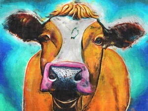 Cow Farm Rustic Cattle Cowboy High Quality Canvas/Photo Paper PA84 - Picture 1 of 6