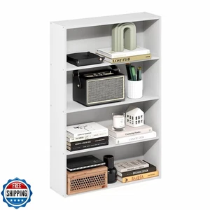 Furinno Basic Bücherregal, 4-stufiges Bücherregal mit offenem Regal, Bücherregal, Cube St - Bild 1 von 5