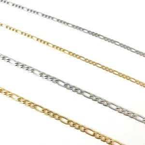 18 Karat Gold/Weißgold Hiphop Luxus Hochwertige Figarokette Halskette - Bild 1 von 2