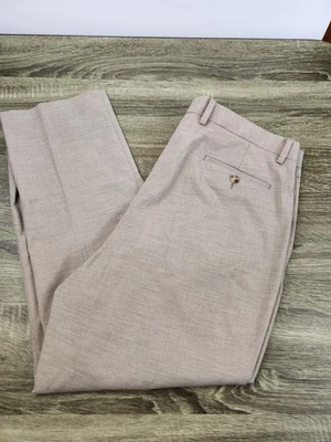Daniel Cremieux Dress Pants Men's 38x30 Beige Stretch Pleated Preppy - Image 1 of 4