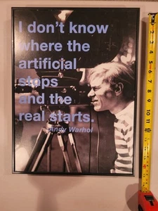 Andy Warhol "I don't know where the artificial stops and the real starts" Photo - Picture 1 of 14