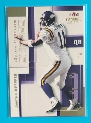 2003 Fleer Genuine Insider #68 Daunte Culpepper Minnesota Vikings Football Card  - Image 1 of 2