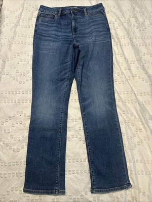 Lands End 14 Vaqueros Azul Pierna Recta Lavado Medio  Foto 1 de 4