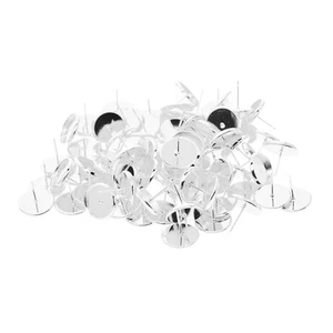 100 Pack Cabochon Earring Settings, Blank Stud Earring - Picture 1 of 35