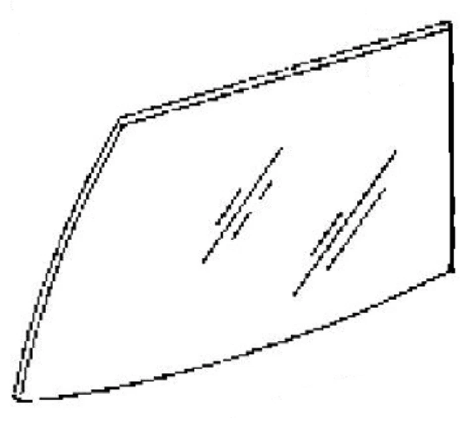 Compatível com Buick Skylark 1980-1985 4 portas sedã driver lado esquerdo porta traseira vidro - Imagem 1 de 1