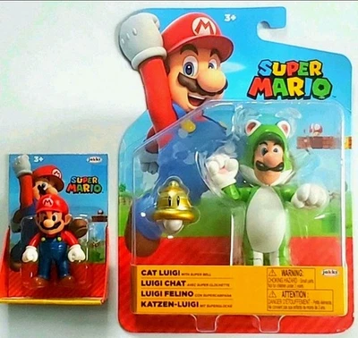 [2] CAT Luigi 4" con Super Bell y Super MARIO 2.5" CheckOut Series - Nintendo  Foto 1 de 4