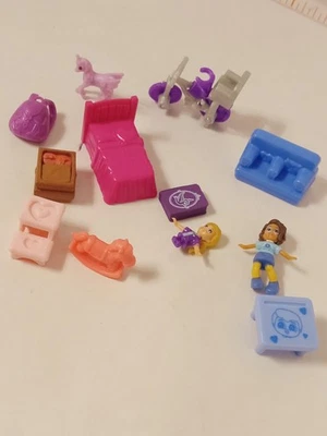 Polly Pocket/ Miscellaneous Mixed 12 Lot Micro Mini Figures And Tiny Accessories - Image 1 of 4