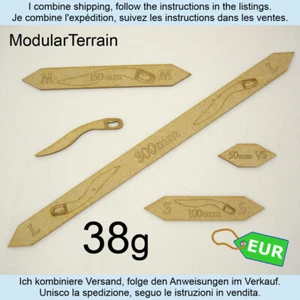 1x MDF Hispania Falcata Sword Measuring Rulers Dark Age Edad Oscura Saga - Imagen 1 de 8