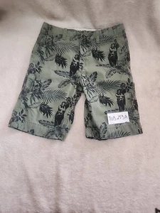 Gap Boys Vintage Star Wars Khaki Tropical Shorts Cargo Green Camo Size 8 - Picture 1 of 7