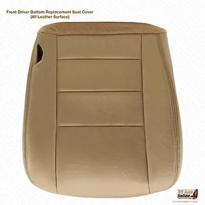2002 2003 2004 2005 Ford Excursion Limited Driver Bottom LEATHER Seat Cover Tan - Picture 1 of 12