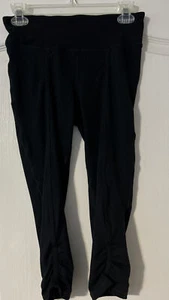 H2 Hannah Women's Work Out Capri Pants Size S Black Leggings - Picture 1 of 4