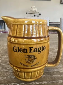 Glen Eagle Scotch Whisky Advertising Water Pitcher Jug Pub Bar Wade Whiskey - Picture 1 of 9