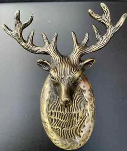 Highland Stag Door Knocker (Antique Brass) (Slight Second) -Dreamair - Picture 1 of 2