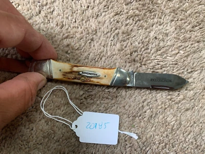 Cuchillo canoa Winchester Hueso hecho en EE. UU. (lote #20185) Foto 1 de 4