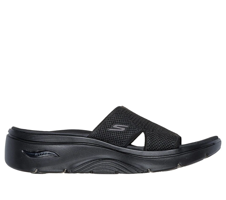 Skechers Womens Mule Slides Sandals Slippers Shoes Black 140865 - Image 1 of 1