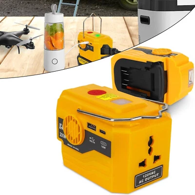 JHJQZCYG 200W Portable Power Inverter for Dewalt 20V Battery Outdoor Generator Converter