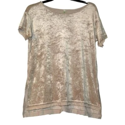 Top de terciopelo triturado manga corta Green Tea para mujer PIEDRA talla grande nuevo con etiquetas Foto 1 de 4