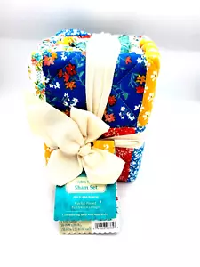 SET OF 2 KING Size Pioneer Woman Floral Patchwork Multi Color Quilt Sham Set NEW - Picture 1 of 4