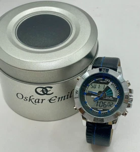 Orologio Oskar Emil RANGER Grande Cronografo Sportivo Multifunzione S. Acciaio/Pelle Bue - Foto 1 di 3