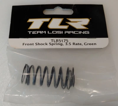 TLR5175	Losi Front Shock Springs, 3.5 Rate, Green (2) - Image 1 of 2