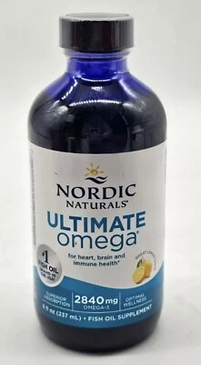 Nordic Naturals Ultimate Omega 2840mg Omega-3 8oz / 237mL 10/2026+ NEW SEALED - Image 1 of 3