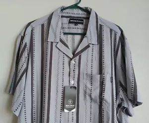 NUEVO CON ETIQUETAS Camisa Molokai Surf Co Abotonada Manga Corta Gris Para Hombre Talla XXL 48" - Imagen 1 de 4