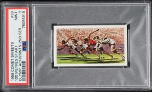 1959 Comet Sweets #38 Jesse Owens Olympic Achievements 100 M 2nd Series - PSA 9 - Picture 1 of 2