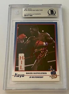 Roger Mayweather Boxen signed 1991 Kayo #144 Karte handsigniert Beckett Slabbed 2 - Bild 1 von 2
