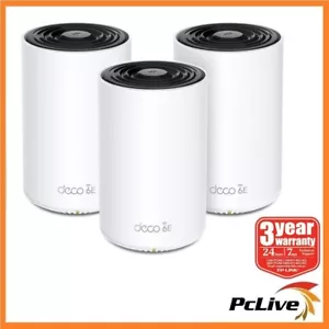 TP-Link Deco XE75 Pro V2 3 PACK AXE5400 Mesh Wi-Fi 6E System Gaming Router - Picture 1 of 11