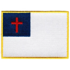 PARCHE BANDERA CRISTIANA JESUCRISTO RELIGIOSO bordado hierro EMBLEMA JESÚS nuevo - Imagen 1 de 1