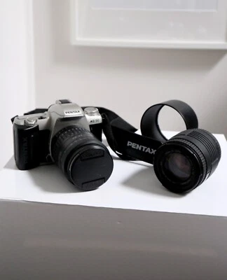 UNTESTED for PARTS: Pentax MZ-50 SLR 35mm Film Camera + Sigma 70-210mm Lens - Image 1 of 4