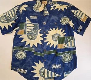 Territory Ahead Men 2XL 2XLT Aztec Hawaiian Camp Shirt Geometric Print AOP - Picture 1 of 10