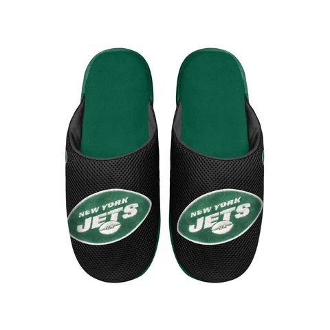 New York Jets 2022 NFL Men's Big Logo Mesh Slide on Slipper FREE SHIP Cover