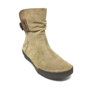 Women's OTBT Cataio Zip Up Wedge Ankle Boots Booties Shoes Size 8 Brown Suede - Picture 1 of 10