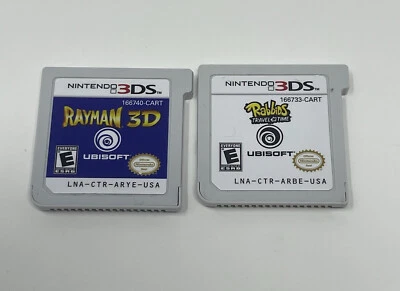 Rayman 3D + Rabbiss Travel In Time For Nintendo 3DS - ALL TESTED - Image 1 of 4