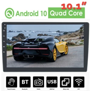 10.1" Android 11 Car Stereo Radio Quad Core GPS Navi MP5 Player Double 2Din WiFi - Picture 1 of 10