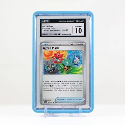 Pokemon Ogre's Mask #159 Twilight Masquerade 2024 - CGC 10 Gem Mint - Image 1 of 4