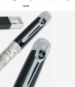 Masonic Ballpoint Pen Gift Set -Embossed Freemasons Elegant Pen Masonic Square - Picture 1 of 6