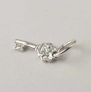 Vintage Sterling Silver Key Charm Pendant 21tst Birthday Key to your own life - Picture 1 of 7