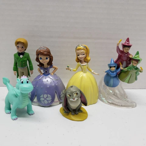 Disney SOFIA THE FIRST - 6 PVC Figure Lot - Princess Amber James Fairies Crackle Cover