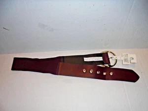 A NEW DAY BURGUNDY WOMEN'S ROUND BUCKLE BELT - SIZE SMALL - Picture 1 of 2