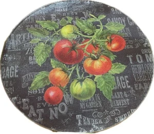 CounterArt "Tomatoes" 4mm Heat Tolerant Glass Lazy Susan Turntable 13" Diameter - Picture 1 of 1