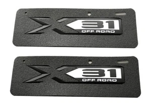 2PCS 2019-2023 GMC Sierra X 31 OFF ROAD Bed Emblem Black White - Picture 1 of 5
