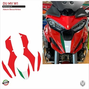 Set Adesivi per Cover Airbox DUCATI MULTISTRADA V4 e V4S Italia DU MV W1 - Picture 1 of 1