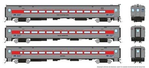 New Rapido Comet Commuter Train-3 Car Set Connecticut DOT-As Delivered--Light up - Picture 1 of 1
