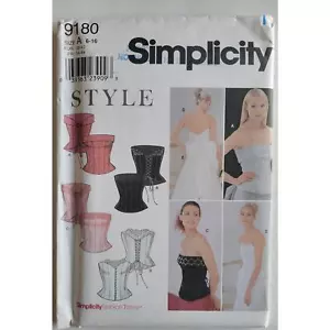 Sewing Pattern Bustier Lacing/Beaded Fringe Bust 30.5 to 38 Simplicity 9180 G - Picture 1 of 6