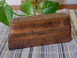 Bloque de impresión de estampillas de madera antiguo textil pared arte decorativo floral - Imagen 1 de 7