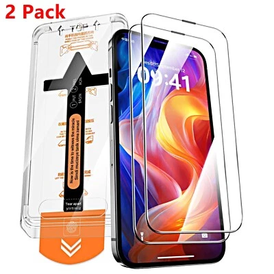 2-Pack HD Clear Auto Alignment Screen Protector For iPhone 17 16e 15 14 13 12 11 - Image 1 of 4